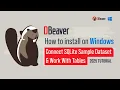 How to Install DBeaver on Windows Connect SQLite Sample Dataset Work With Tables 2025 Tutorial