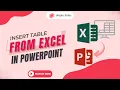 Streamlining Presentations How to Insert Excel Tables into PowerPoint