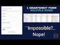 Create Multiple Rows with 1 Smartsheet Form