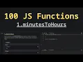 1 minutesToHours Solving 100 JS Functions