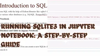 Running SQLite3 in Jupyter Notebook A Step-by-Step Guide