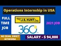 Operations Internship Job-JB Hunt 360 Now Hiring Best jobs opportunities in USA JB Hunt JWP