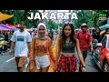 Jakarta Indonesia Street Walk 4K R Real Local Life Busy Streets Markets