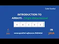 Arrays - Single dimensional Single dimensional array One dimensional array Part 2 Code eureka