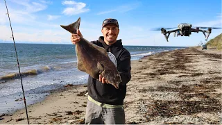 Halibut Fishing With A DRONE Alaska Salt Water Series 