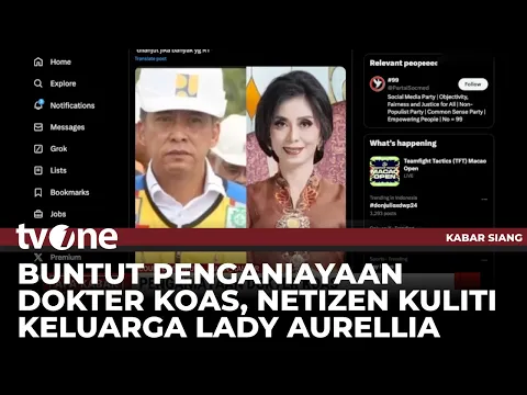 Penganiayaan Dokter Koas Berbuntut Panjang, Netizen Mengkuliti Keluarga Lady Aurellia Pramesti