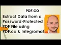 Extract Data from a Password-Protected PDF File using PDF co and Make