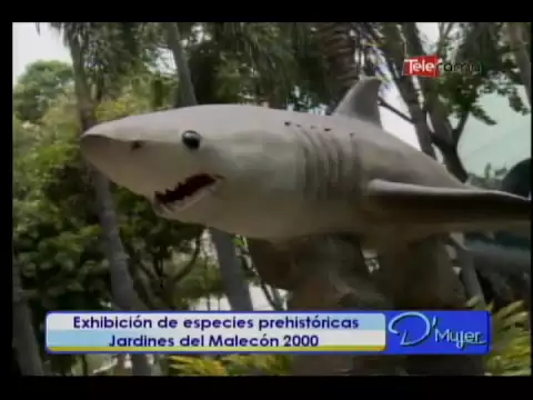 Exhibición de especies prehistóricas jardines del Malecón 2000