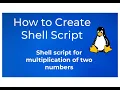 Shell script for multiplication of two numbers