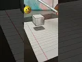 Floating Cube illusion Drawing Anamorphic illusion