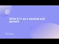 Write as a decimal and percent