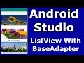 Android Studio Creating ListView With BaseAdapter CardView