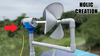 i made my own free endless wind generator to heat water at home warm for winter 2024