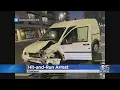 KPIX VAN CRASH KPIX 5 news crew escapes serious injury after car careens out of control and slams