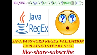 JAVA PASSWORD REGEX VALIDATION FOR BEGINNERS IN STEP BY STEP