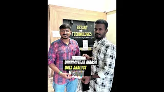 Happy Stundet Mr.Dharmateja Amasa Placement Review - Got Placed as Data Analyst with 4LPA
