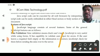 BCom IV Sem Web U3 L2 Java Script Its features