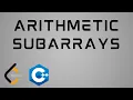LeetCode 1630 C Solution Arithmetic Subarrays