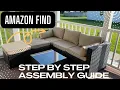 Rattan Patio Furniture Amazon Step by Step How To Assemble Guide Rattaner Brand 4 Piece Set