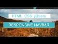 Responsive Navbar Using HTML CSS And jQuery