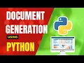 Create Word Documents from Excel Data Using Python Document Automation Tutorial
