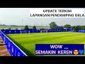 Lagu KEREN !! Pemasangan panel dinding lapang pendamping GBLA beres tinggal merapihkan spanduk sponsor