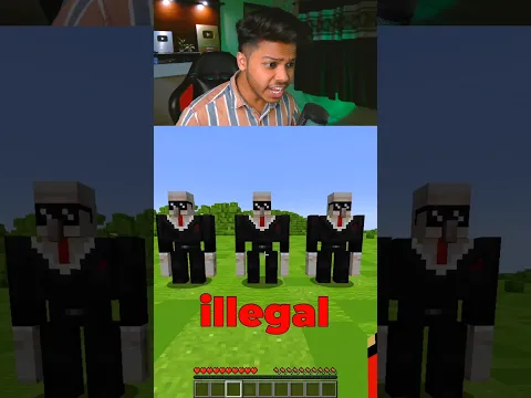 Minecraft But Touching Green Is Illegal #minecraft #shorts #funny