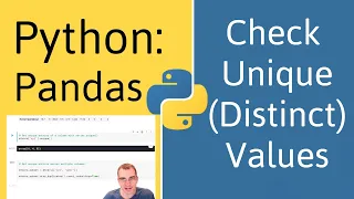 How to Get Unique Distinct Values of a Column in Pandas Python