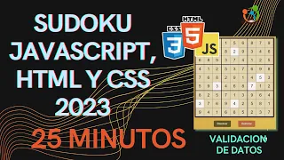 SUDOKU HTML CSS JAVASCRIPT - Desarrolla un Maestro del Juego en 25 minutos