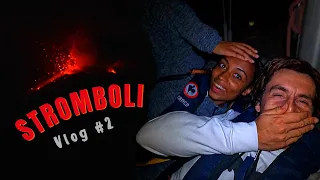 ERUPTION VOLCANIQUE de NUIT au Stromboli !!! #voiliercoraille