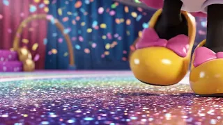 Minnie mouse foot and her heel appears