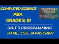 Computer Science PBA SSC Federal Board Computer Unit 3 Programming HTML CSS Class 9 10 Computer