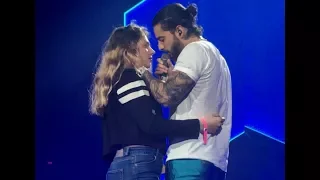 Download MALUMA BESA UNA FAN/Kisses a Fan - 2018 F.A.M.E Tour | EagleBank Arena, Washington DC MP3