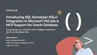 Developer Coaching - Introducing SQL Developer Integration in VSCode