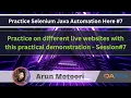 Selenium Java Automation - Practical Demonstration series on different websites
