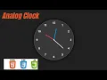 Analog Clock HTML CSS JavaScript Dark Mode