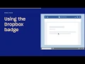 Using the Dropbox badge Dropbox Tutorials Dropbox