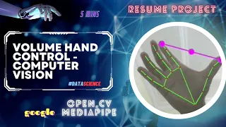 Volume Hand Gesture Control Computer Vision Resume Project Data Science opencvpython