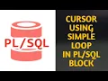 Cursor using Simple Loop in PL SQL Cursor in Oracle database Coding Taletiya