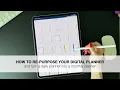 How to re-purpose your digital planner and turn a daily planner into a monthly planner