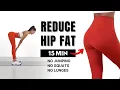 Reduce Hip Fat Thigh Fat 15 min Standing Workout at Home - No Equipment Knee Friendly