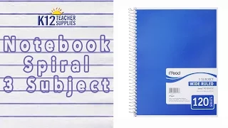 Best 3 Subject Notebook - Spiral Notebook