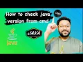 How to check java version from cmd