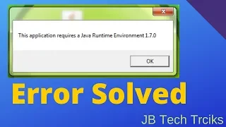 Java Runtime Environment Error Solved