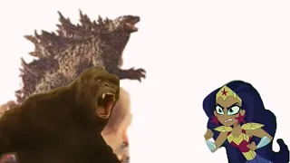 godzilla and kong vs diana prince de kaiju vs dc super hero girls deviantart