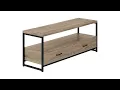 I 2872 TV Stand - 48 L Dark Taupe Black Metal