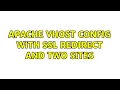 Apache vhost config with ssl redirect and two sites