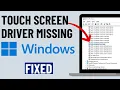 1 Minute FIX HID Compliant Touch Screen Driver Missing on Windows 10 or 11