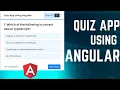 Build a Quiz Application from Scratch in Angular Step-by-Step Project for Beginners