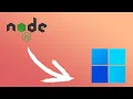 How to install Node JS on Windows